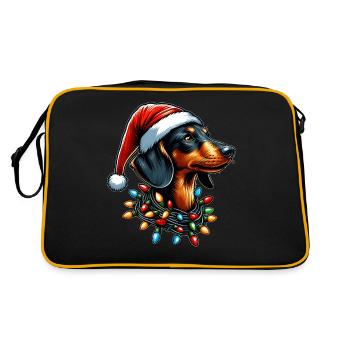 Chapeau de Noël teckel Noël - Sac Retro - noir/or - Dos