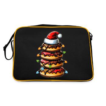 Beignets Pile Beignets Saupoudre Chapeau de Noël Xm - Sac Retro - noir/or - Dos