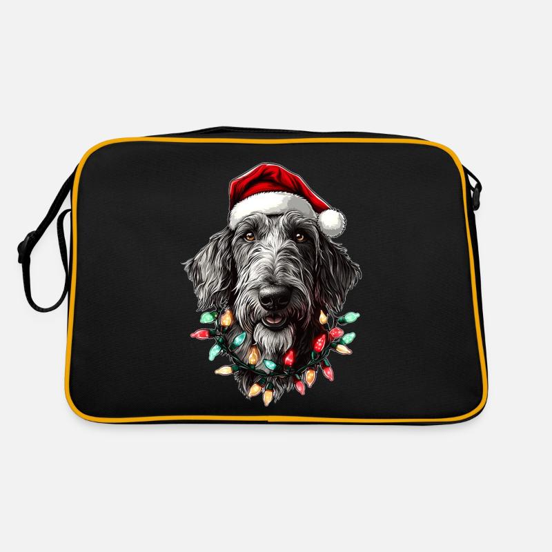 Irish Wolfhound Chien Chapeau de Noël Noël Sac Retro