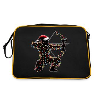 Archer Archery Bow and arrow Weihnac - Retro Bag - black/gold - Back
