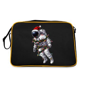 Astronaut Christmas Hat Xmas - Retro Bag - black/gold - Back