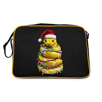 Ball Python Serpent Noël Chapeau Noël - Sac Retro - noir/or - Dos
