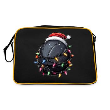 Black Basketball Santa Hat Xmas - Retro Bag - black/gold - Back