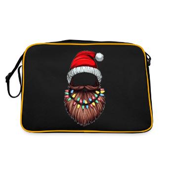 Bart Bärtiger Weihnachtshut Weihnachten - Retro Tasche - Schwarz/Gold - Hinten