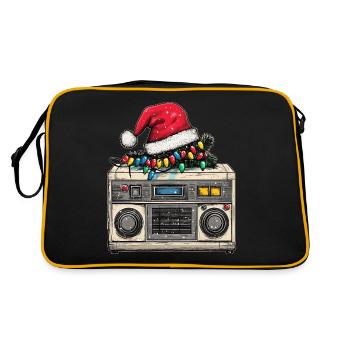 Boîte à Musique Père Noël Chapeau Noël - Sac Retro - noir/or - Dos