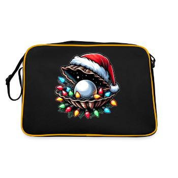 Seashell Seashell Beach Christmas Hat Xmas - Retro Bag - black/gold - Back