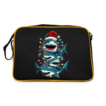 Shark Pile Christmas Hat Xmas - Retro Bag - black/gold - Back