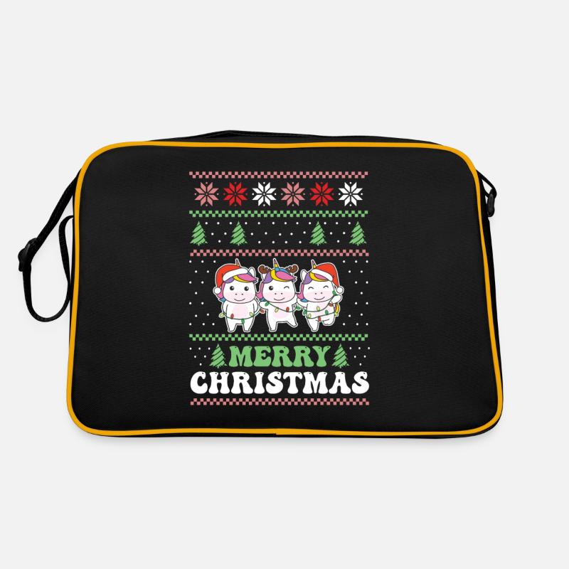 Joyeux Noël rétro laide noël licorne Sac Retro