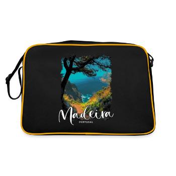 Madeira Island Portugal Vacation Souvenir Tours - Retro Bag - black/gold - Back