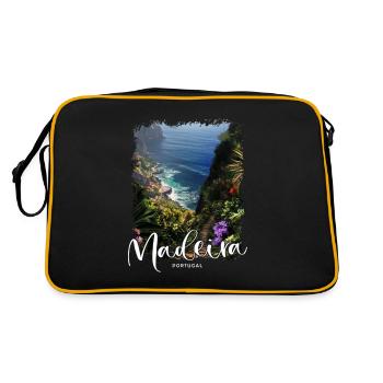 Madeira Island Portugal Vacation Souvenir Tours - Retro Bag - black/gold - Back