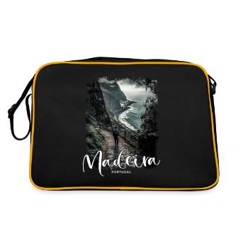 Madeira Island Portugal Vacation Souvenir Tours - Retro Bag - black/gold - Back