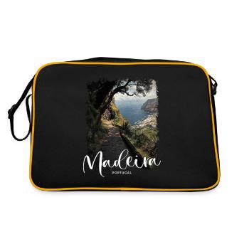 Madeira Island Portugal Vacation Souvenir Tours - Retro Bag - black/gold - Back
