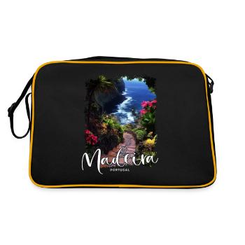 Madeira Island Portugal Vacation Souvenir Tours - Retro Bag - black/gold - Back