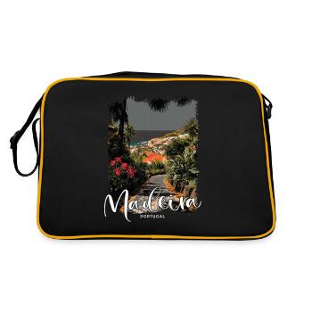 Madeira Island Portugal Vacation Souvenir Tours - Retro Bag - black/gold - Back