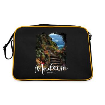 Madeira Island Portugal Vacation Souvenir Tours - Retro Bag - black/gold - Back
