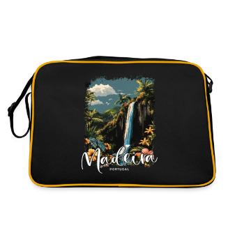 Madeira Island Portugal Vacation Souvenir Tours - Retro Bag - black/gold - Back