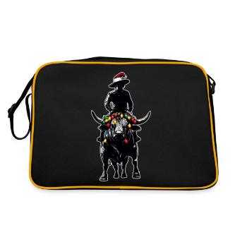 Bull Rider Bull Riding Père Noël - Sac Retro - noir/or - Dos