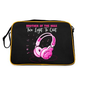 Bruder der Miss zwei legitim zu kündigen - Retro Tasche - Schwarz/Gold - Hinten