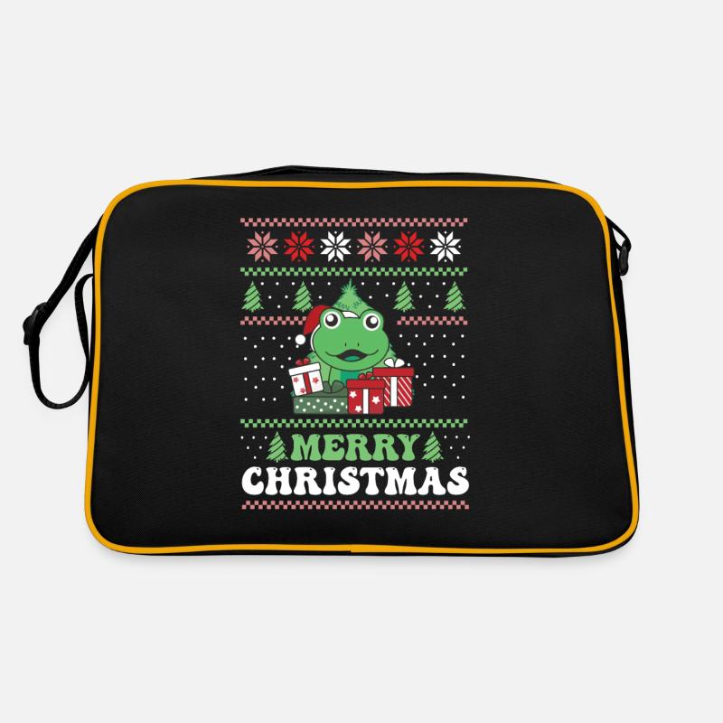 Joyeux Noël rétro moche grenouille de Noël Sac Retro