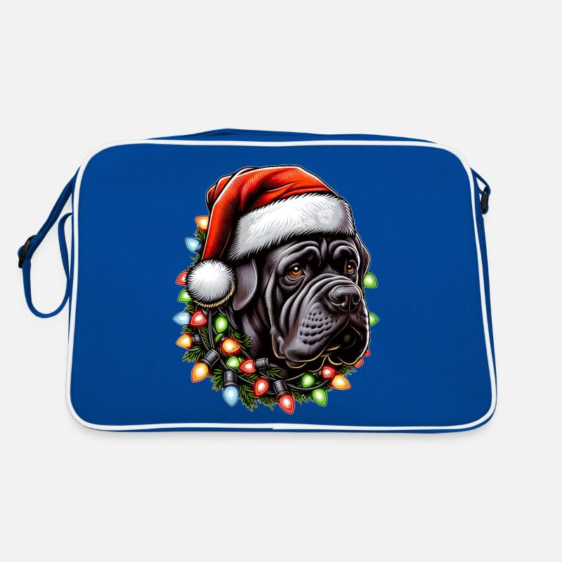 Cane Corso Hund Weihnachtsmütze Xmas Retro Tasche