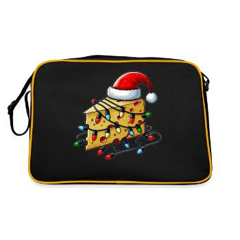Fromage Gouda Feta Cheddar Chapeau de Père Noël - Sac Retro - noir/or - Dos