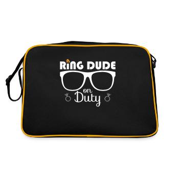 Ring Dude Ring Bearer Wedding Wedding Wedding Ring - Retro Bag - black/gold - Back