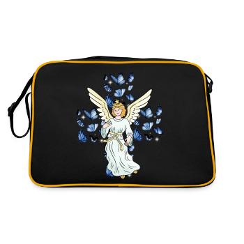 Angel Cross Crucifix Butterflies Crosses - Retro Bag - black/gold - Back