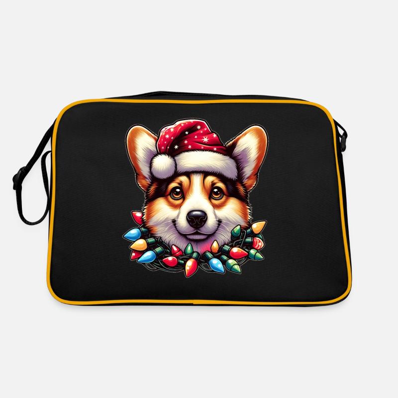Cute Corgi Christmas Hat Xmas Retro Bag