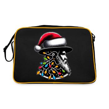 Rabbin Chapeau de Noël Hébreu Noël - Sac Retro - noir/or - Dos