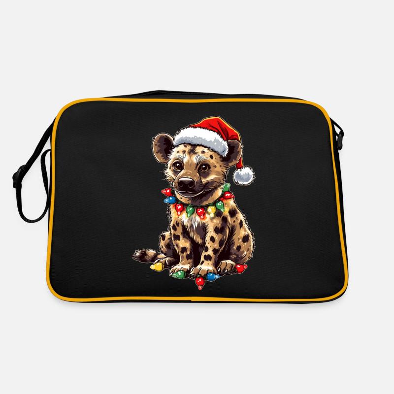 Chapeau de Noël mignon hyène Noël Sac Retro