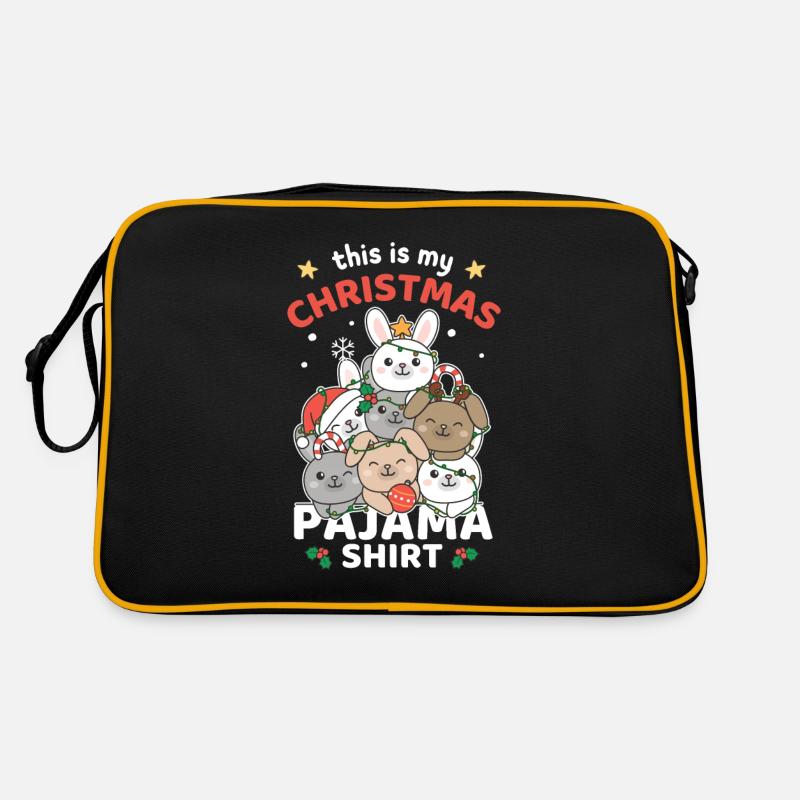 Pyjama de Noël lapin de Noël Sac Retro