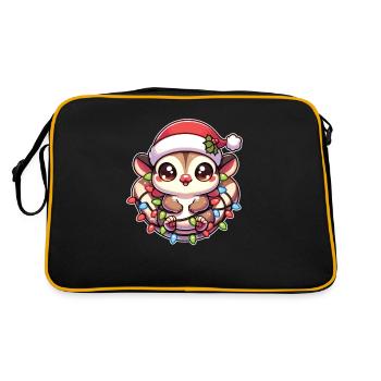 Christmas String Lights Sugar Gliders - Retro Bag - black/gold - Back