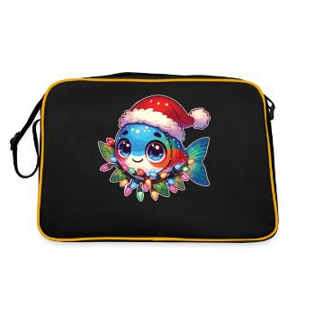 Christmas Fairy Lights Tetra Fish - Retro Bag - black/gold - Back