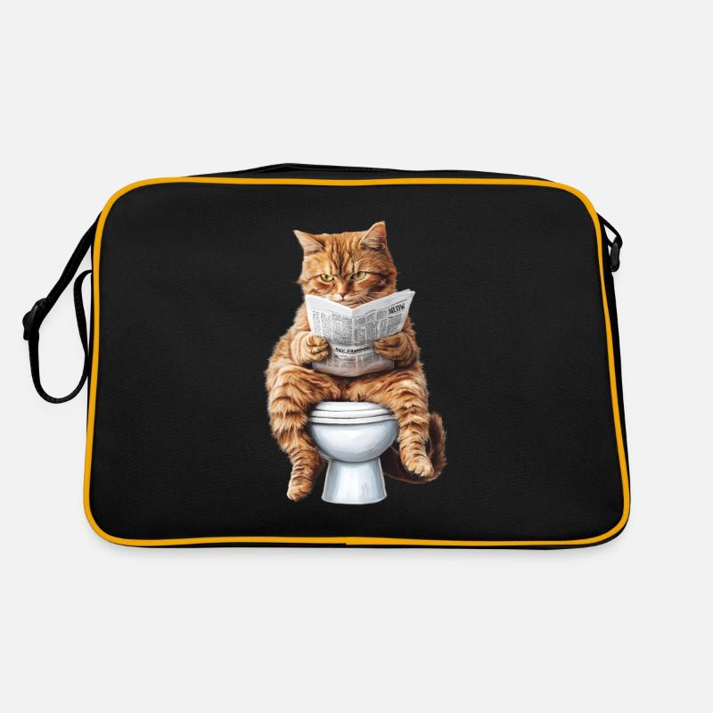 Drôle de chat chat propriétaire de chat Loo Cat Pet Sac Retro