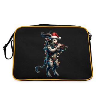Faun Satyrs Goat Men Ancient Greek Christmas - Retro Bag - black/gold - Back