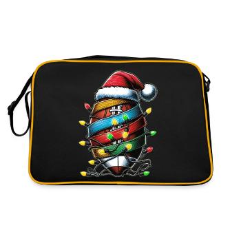 Flag Football Entraîneur Équipe Santa Hat Noël - Sac Retro - noir/or - Dos