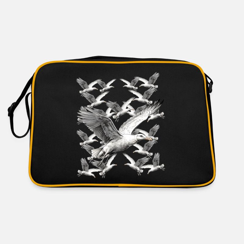Möwe Möwen maritim Retro Tasche