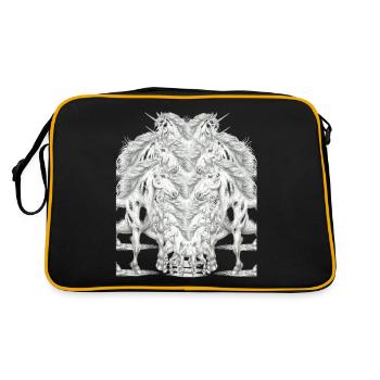 Licorne Licornes Créatures mythiques Animaux mythiques Fable - Sac Retro - noir/or - Dos