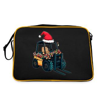 Forklift Driver Forklift Driver Christmas Mu - Retro Bag - black/gold - Back