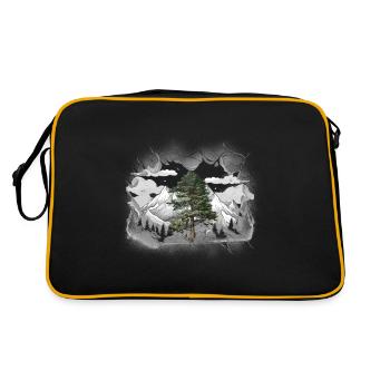 Nature Mountains Mountains Mountain Mountaineers Hike - Retro Bag - black/gold - Back