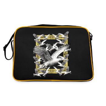 Maritim, Mouettes, Oiseaux marins, Mer du Nord, Mer Baltique - Sac Retro - noir/or - Dos