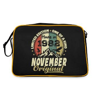 November 1982, November 1982 Birthday Gift - Retro Bag - black/gold - Back