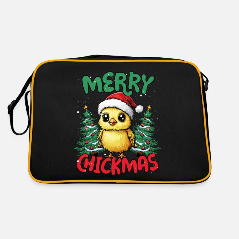 Le Noël drôle de poussin de Merry Chickma Sac Retro