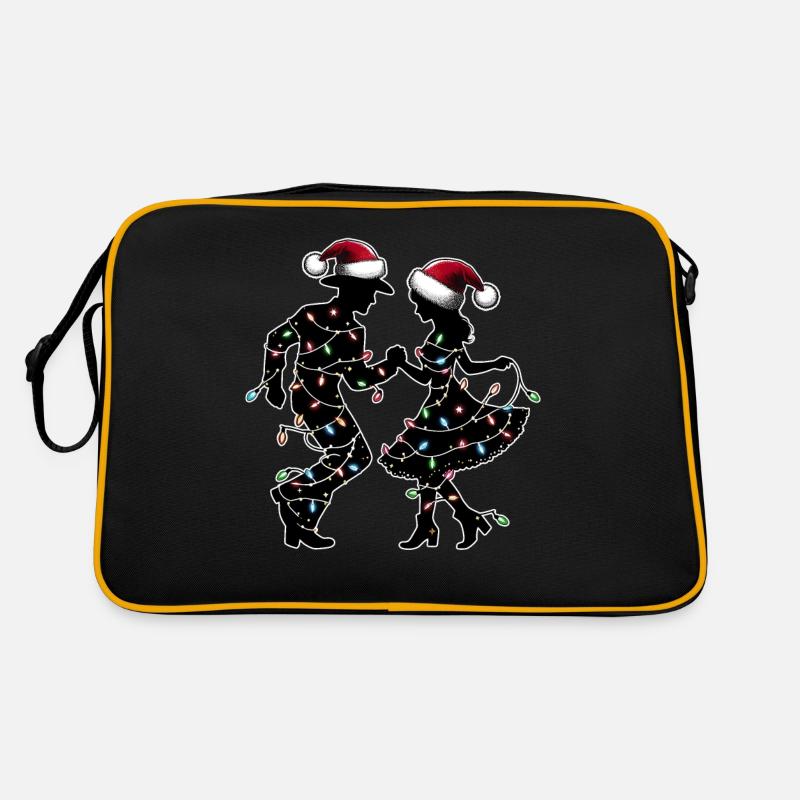 Line Dance Line Dancing Line Dancer Christmas Hat - Retro Bag - black/gold