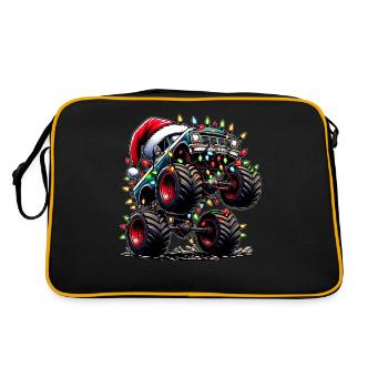 Monster Truck Santa Hat Xmas - Retro Bag - black/gold - Back