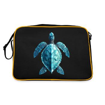 Amoureux des tortues de mer Motif safari animalier - Sac Retro - noir/or - Dos