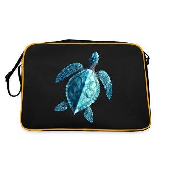 Amoureux des tortues de mer Motif safari animalier - Sac Retro - noir/or - Dos
