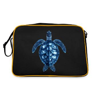 Amoureux des tortues de mer Motif safari animalier - Sac Retro - noir/or - Dos