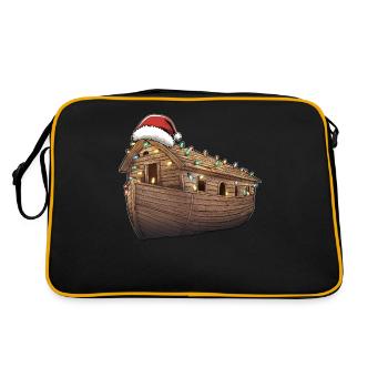 Noah's Ark Christmas Hat Xmas - Retro Bag - black/gold - Back