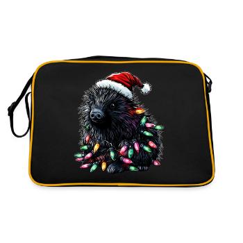 Porcupine Democrat Santa Hat Xmas - Retro Bag - black/gold - Back